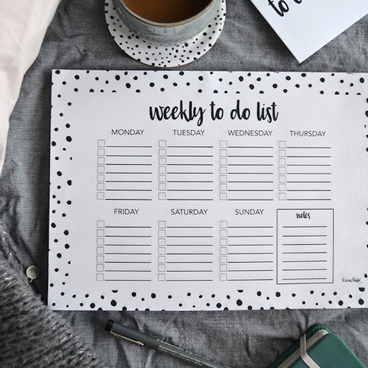 Weekly to do list A4 Dots - Elina Dahl