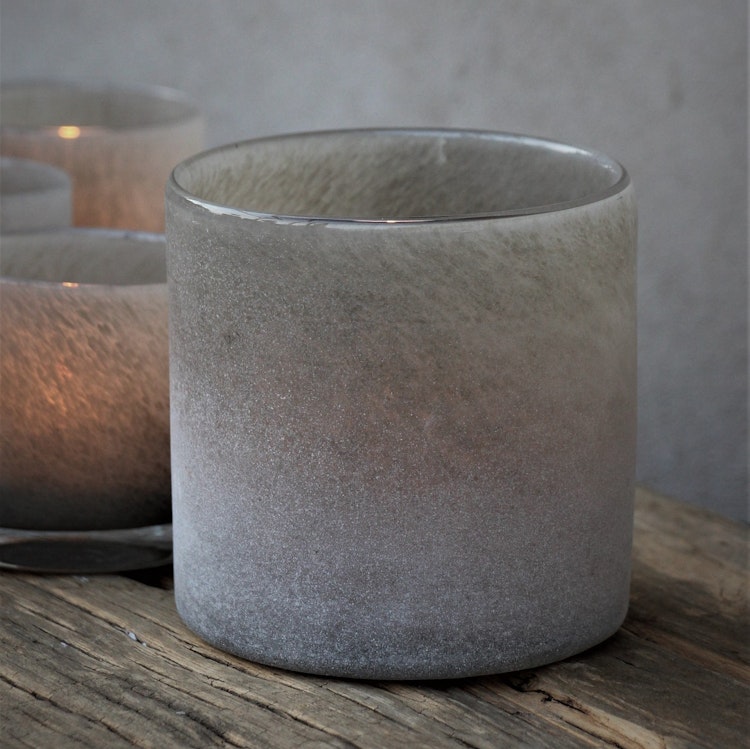 Ljuslykta Lumiere Sage FROST 12cm - Majas Cottage