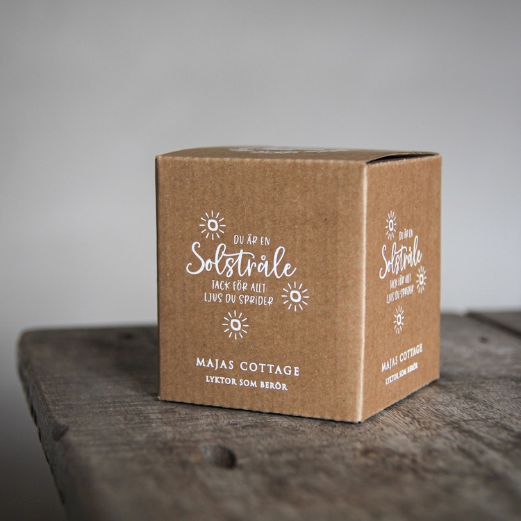 Ljuslykta Du Är En Solstråle 7x8cm - Majas Cottage