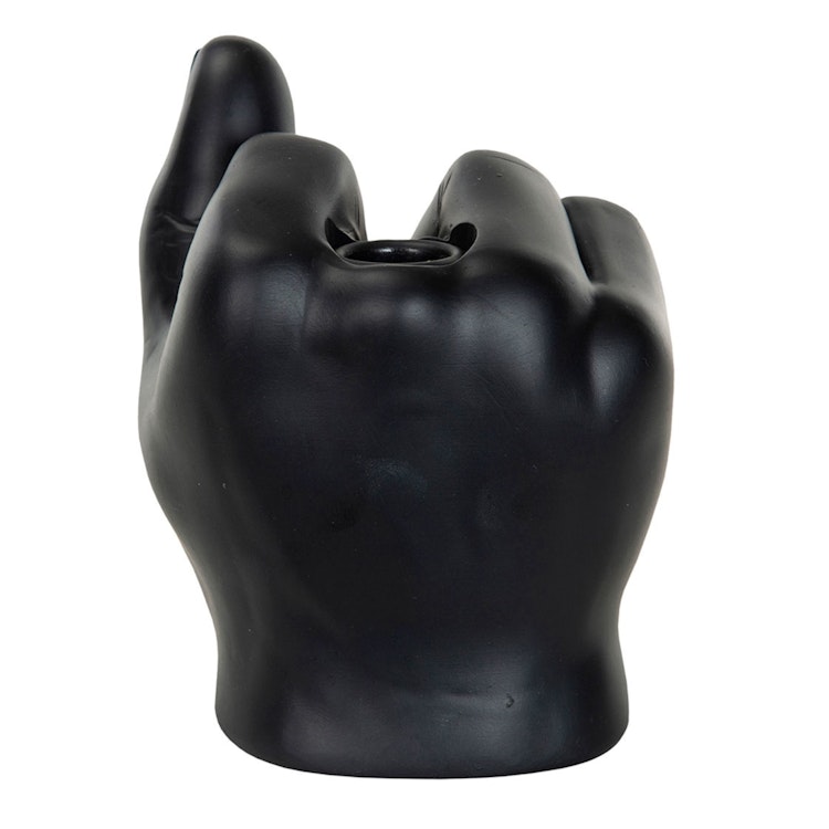 Ljusstake Finger Poly SVART - A Lot Decoration