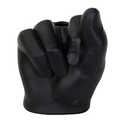 Ljusstake Finger Poly SVART - A Lot Decoration