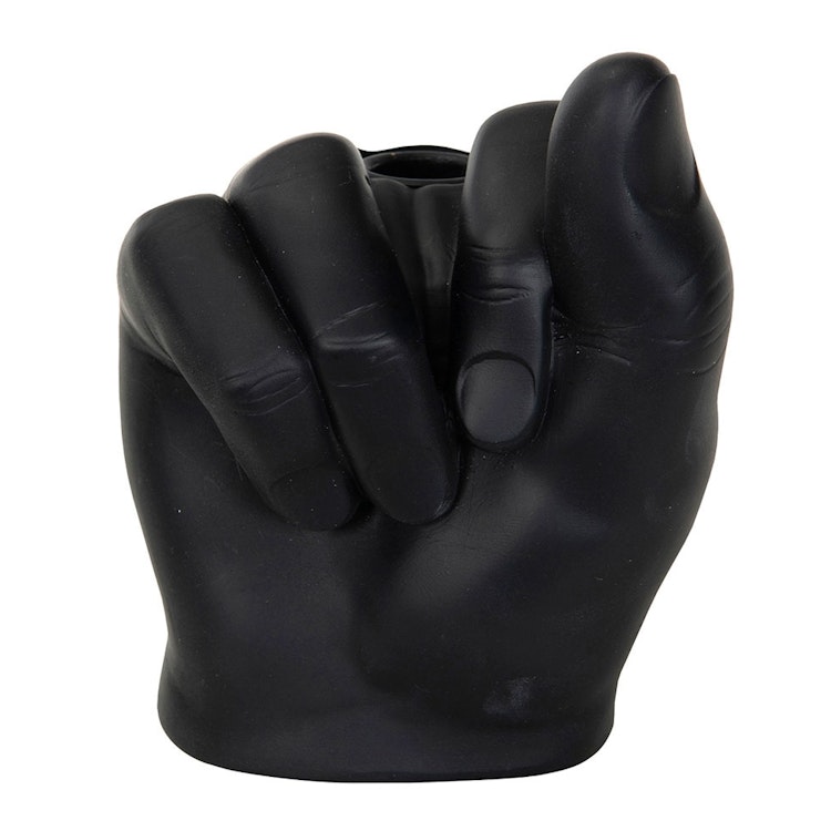 Ljusstake Finger Poly SVART - A Lot Decoration