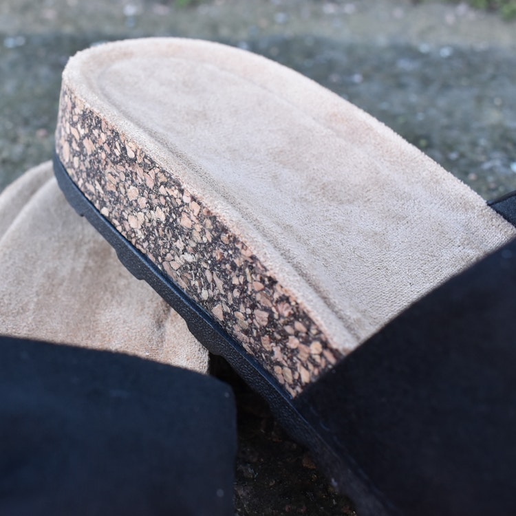 Sandal med liten rosett SVART - Bello Star