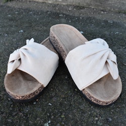 Sandal med liten rosett BEIGE - Bello Star