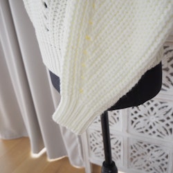 Mönsterstickad tröja WHITE - Ajlajk