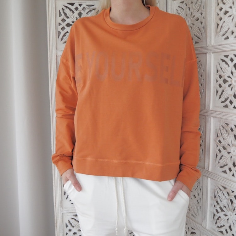 Sweatshirt med tryck Over Size BRONZE - Ajlajk