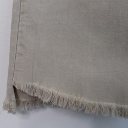 Stretchjeans Shortcut med fransar BEIGE - 3D Denim