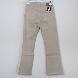 Stretchjeans Shortcut med fransar BEIGE - 3D Denim