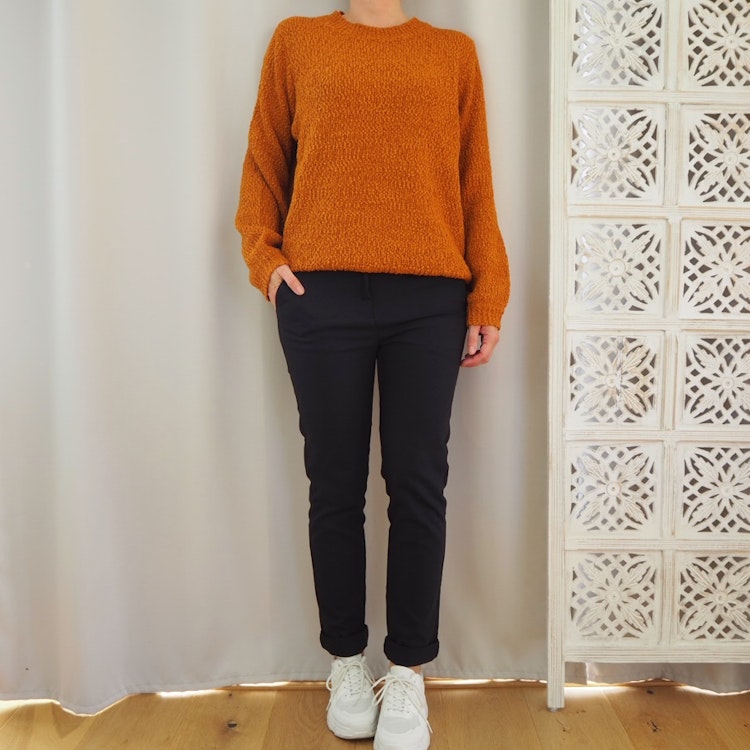 Stickad pullover Celeste LEATHER BROWN - Saint Tropez