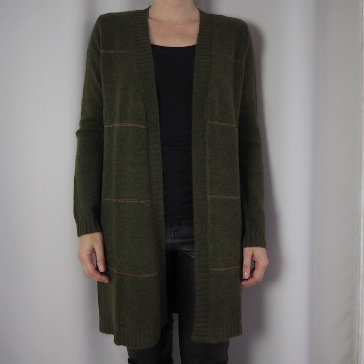 Cardigan Danna ARMY GREEN MELANGE - Saint Tropez