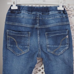 Stretchjeans med resår i midjan MÖRK DENIM - Place du Jour