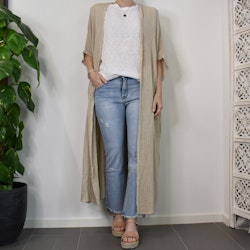 Jeans Shortcut med fransar SLITEN LJUS BLÅ - 3D Denim