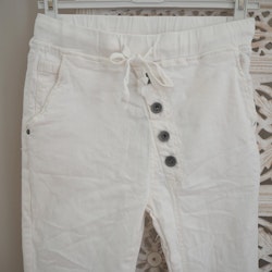 Baggy Jeans med knappar VIT - 3D Denim