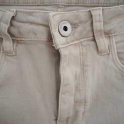 Stretchjeans med fransar BEIGE - 3D Denim
