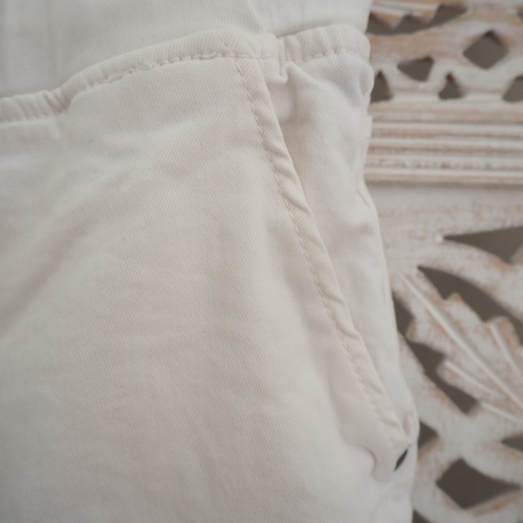 Baggy Jeans med knappar VIT - 3D Denim