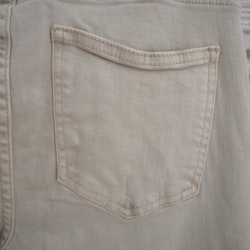 Stretchjeans med fransar BEIGE - 3D Denim