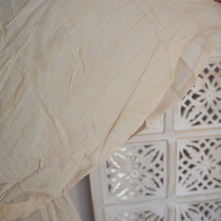 Kaftan med broderier BEIGE