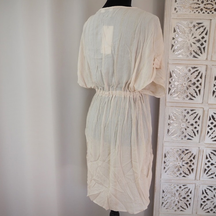 Kaftan med broderier BEIGE