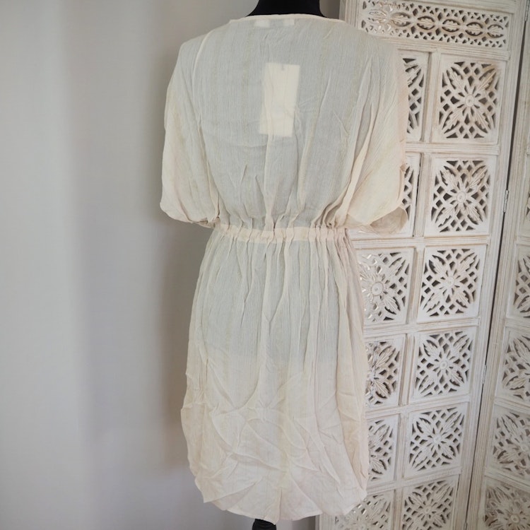Kaftan med broderier BEIGE