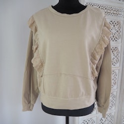 Collegetröja med volang BEIGE - d´NADA