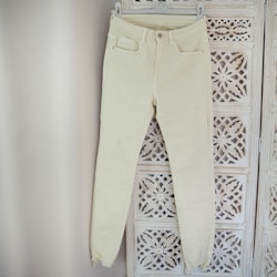 Stretchjeans med fransar KRÄMVIT/BEIGE - 3D Denim