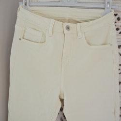 Stretchjeans med fransar KRÄMVIT/BEIGE - 3D Denim