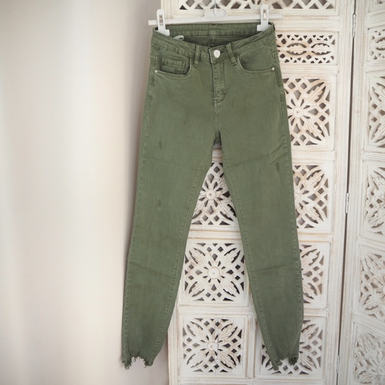 Stretchjeans med fransar ARMY - 3D Denim