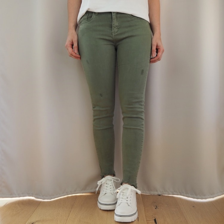 Stretchjeans med fransar ARMY - 3D Denim