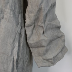 Lång linneklänning med fickor TAUPE