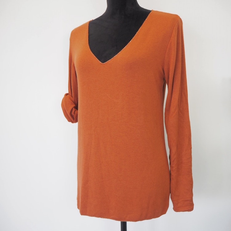 Topp med glittertråd Eco BRÄND ORANGE