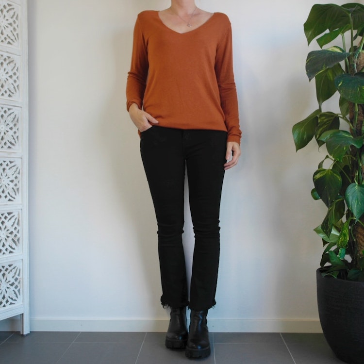 Topp med glittertråd Eco BRÄND ORANGE