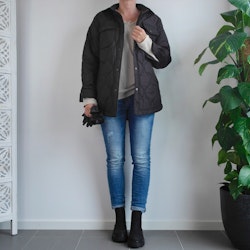 Quiltad jacka SVART