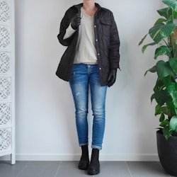 Quiltad jacka SVART