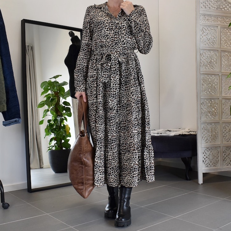 Skjortklänning glitter LEO