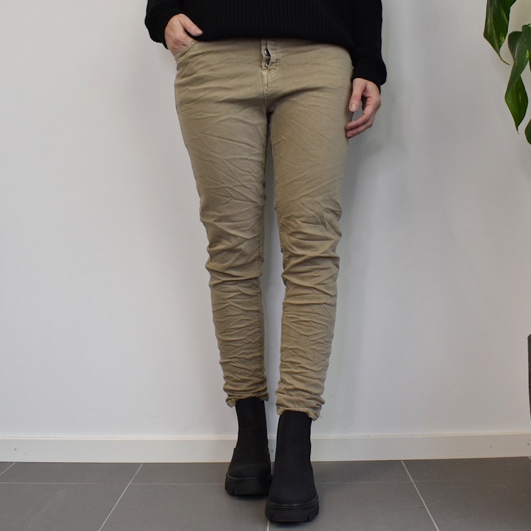 Jeans Skinny med knappar BEIGE - Newplay