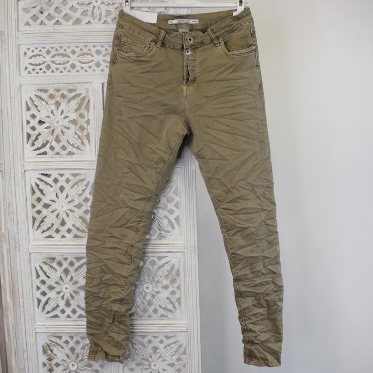 Jeans Skinny med knappar BEIGE - Newplay