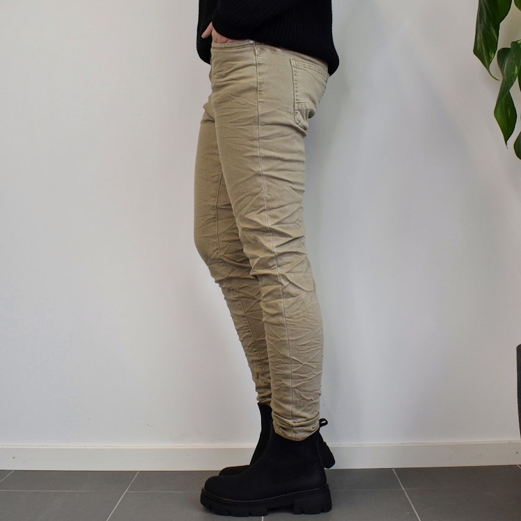 Jeans Skinny med knappar BEIGE - Newplay