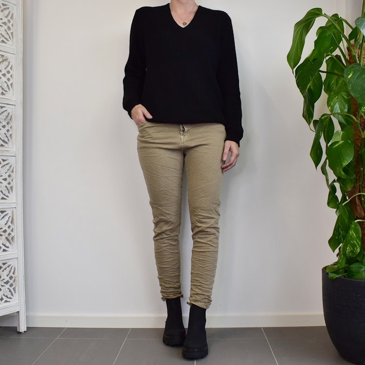 Jeans Skinny med knappar BEIGE - Newplay