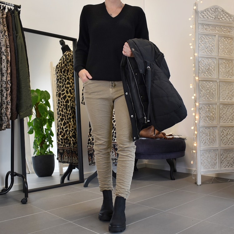 Jeans Skinny med knappar BEIGE - Newplay
