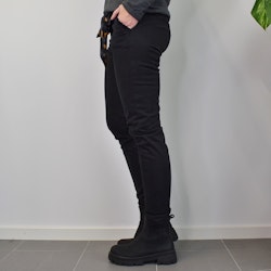 Byxa med volang & band SVART