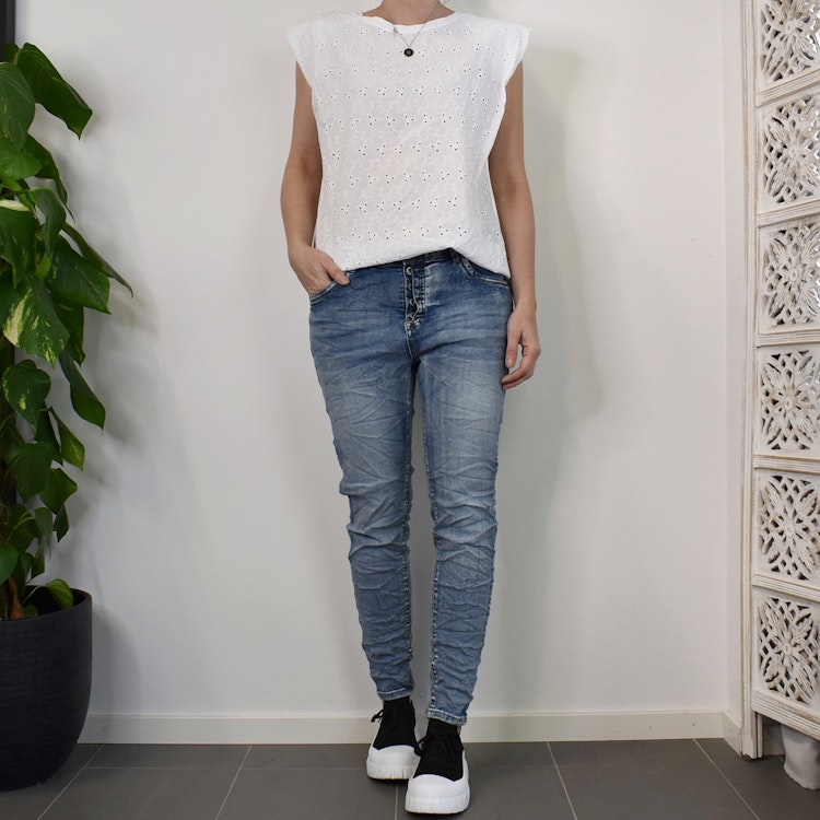 Jeans med knappar LJUS DENIM - Newplay