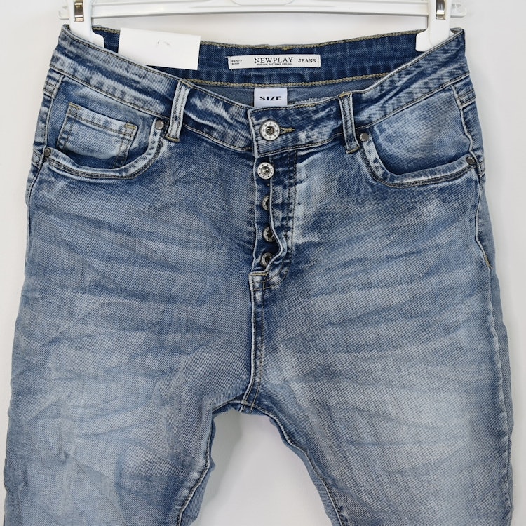 Jeans med knappar LJUS DENIM - Newplay
