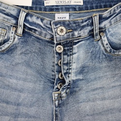 Jeans med knappar LJUS DENIM - Newplay