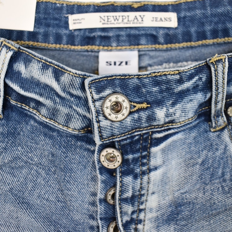 Jeans med knappar LJUS DENIM - Newplay