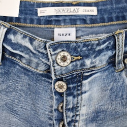 Jeans med knappar LJUS DENIM - Newplay