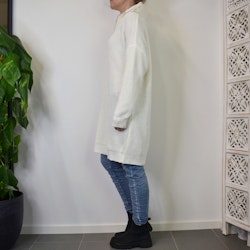 Stickad Långtröja VIT