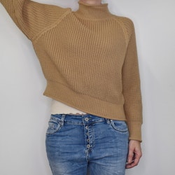 Stickad Tröja LJUS CAMEL