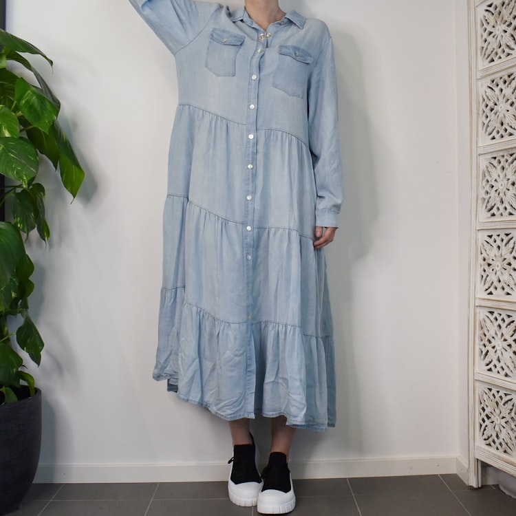 Klänning Boho LJUS DENIM - Stajl Agenturer