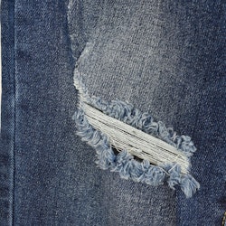 Mom Jeans SLITEN MÖRK BLÅ - Newplay