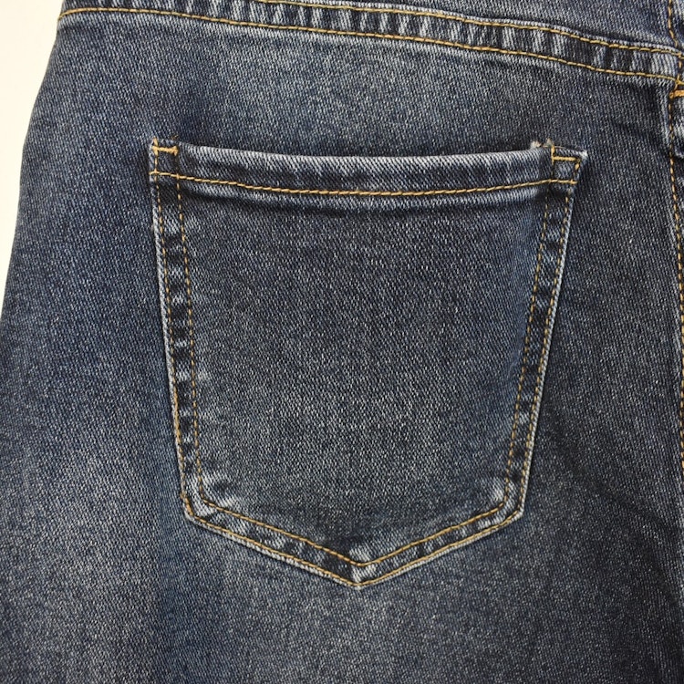 Mom Jeans SLITEN MÖRK BLÅ - Newplay